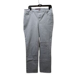 Gloria Vanderbilt Jeans Women's 12 Amanda Light Gray Stretch 34x30.5